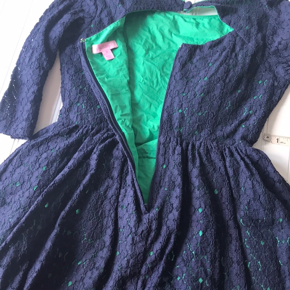 Lilly Pulitzer lace dress blue mini Alicia - Picture 7 of 14